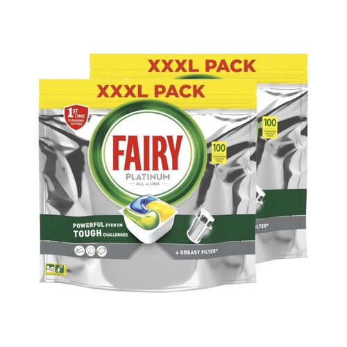 Kapsułki do zmywarek FAIRY Platinum All In One Lemon - 200 szt.