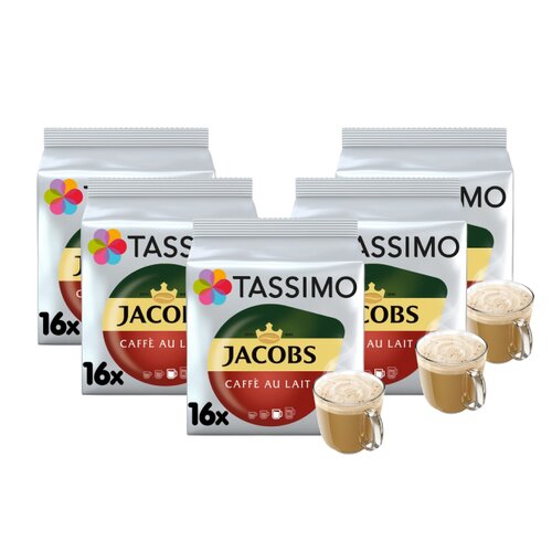 Kapsułki TASSIMO Jacobs Cafe Au Lait (80 szt.)