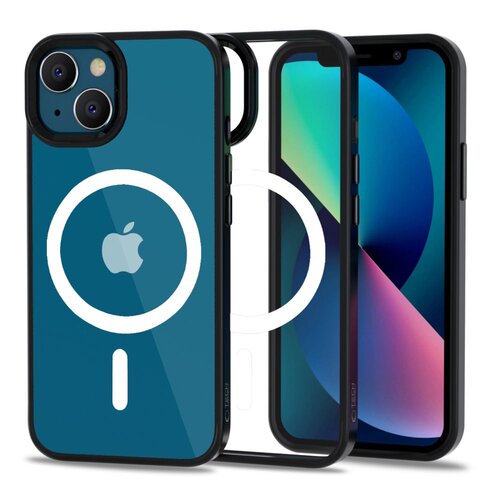 Etui TECH-PROTECT MagMat MagSafe do Apple iPhone 13 Czarno-Przezroczysty