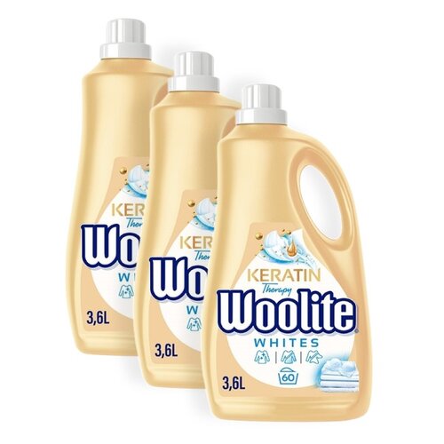 Płyn do prania WOOLITE Keratin Therapy Biały 3 x 3600 ml