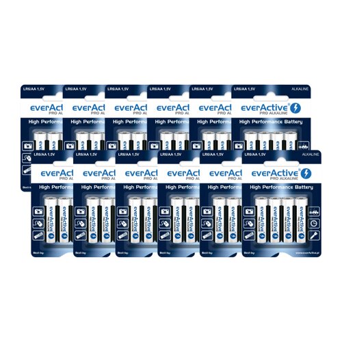 Baterie AA LR6 EVERACTIVE Pro Alkaline (48 szt.)