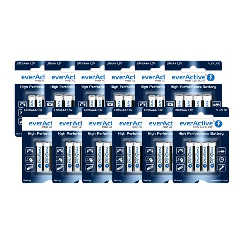 Baterie AAA LR3 EVERACTIVE Pro Alkaline (48 szt.)