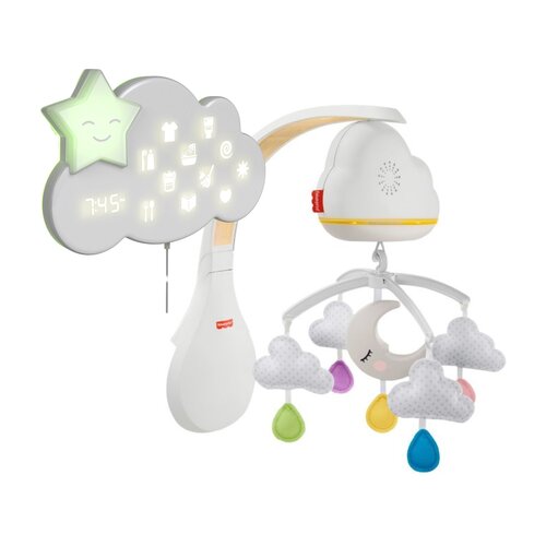 Zabawka FISHER PRICE Lumalou Chmurka Uspokajacz - Asystent na noc i dzień GWM53 + Karuzela FISHER PRICE Usypiacz dla niemowląt UGRP99