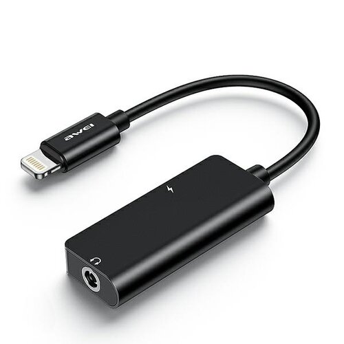 Adapter Lightning - Jack 3.5 mm AWEI CL-121 Czarny