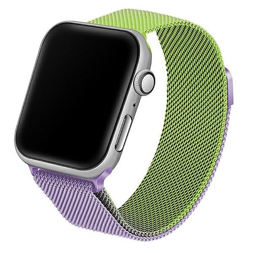 Pasek BELINE Steel do Apple Watch 2/3/4/5/6/7/8/SE/SE 2 (38/40/41mm) Zielono-purpurowy