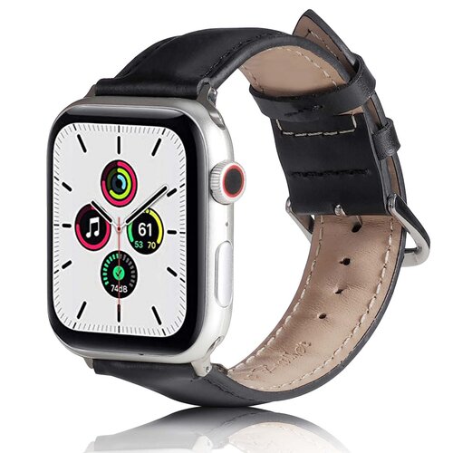 Pasek BELINE Leather do Apple Watch 2/3/4/5/6/7/SE/SE 2 (38/40/41mm) Czarny