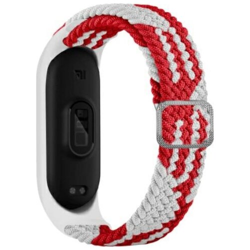 Pasek BELINE Textile do Xiaomi Mi Band 5/6/7 Czerwono-biały