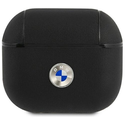 Etui na słuchawki BMW Geniune Leather Silver Logo do Apple AirPods 3 gen Granatowy