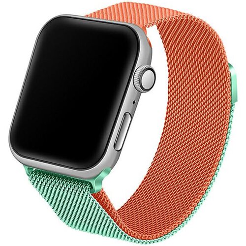 Pasek BELINE Steel do Apple Watch 2/3/4/5/6/7/8/SE/SE 2/Ultra (42/44/45/49mm) Zielono-pomarańczowy