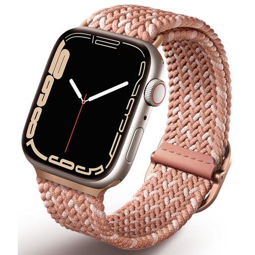 Pasek UNIQ Aspen DE do Apple Watch 1/2/3/4/5/6/7/8/9/SE/SE2 (38/40/41mm) Różowy