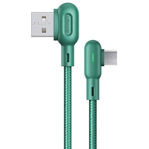 Kabel kątowy USB - Micro USB USAMS 1.2 m Zielony