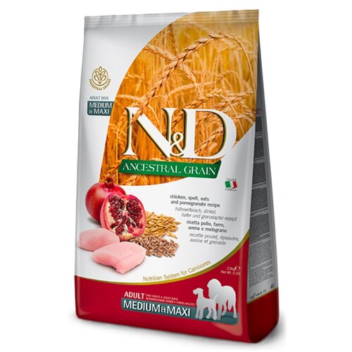 Karma dla psa FARMINA N&D Ancestral Grain Adult Kurczak z owocem granatu 2.5 kg