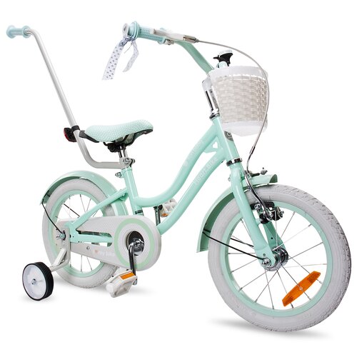 Rower dziecięcy SUN BABY Heart Bike Silver Moon 14 cali dla dziewczynki Miętowy