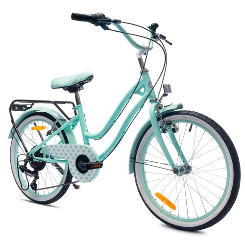 Rower dziecięcy SUN BABY Heart Bike 20 cali dla dziewczynki Miętowy