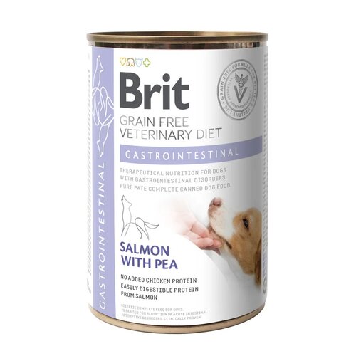 Karma dla psa BRIT Grain Free Veterinary Diets Dog Gastrointestinal Łosoś z groszkiem 400g