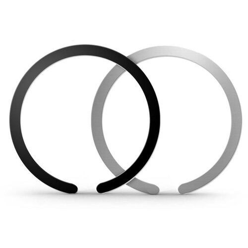 Blaszki TECH-PROTECT MetalPlate Magsafe Universal Magnetic Ring Czarny/Srebrny (2szt.)