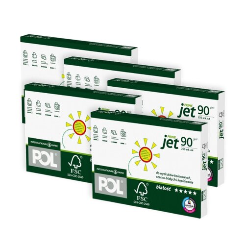 Papier do drukarki INTERNATIONAL PAPER Poljet A4 90g 5 x 250 arkuszy
