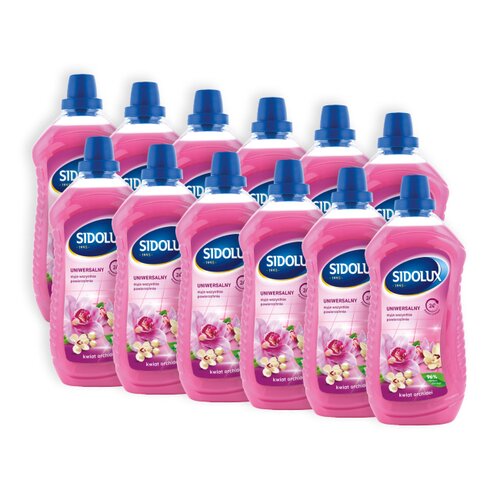 Płyn do mycia podłóg SIDOLUX Kwiat Orchidei 12 x 1000 ml