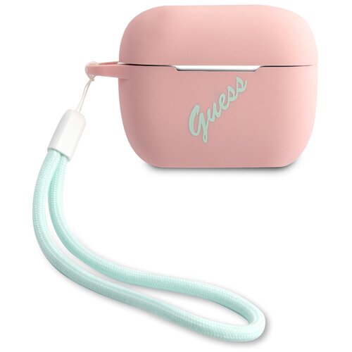 Etui na słuchawki GUESS Silicone Vintage Różowo-zielony