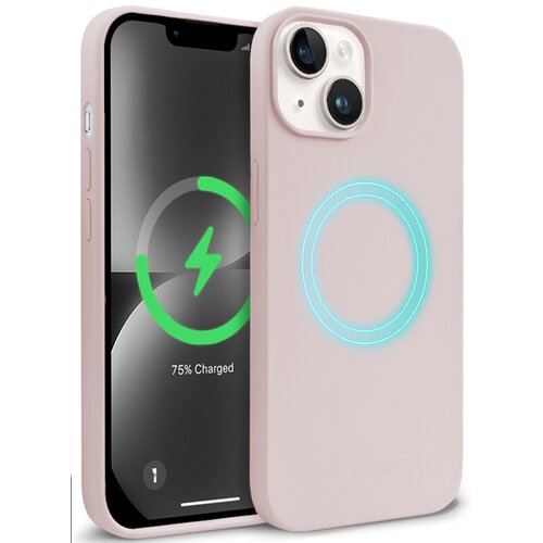 Etui CRONG Color Cover Magnetic MagSafe do Apple iPhone 13/14 Piaskowy róż