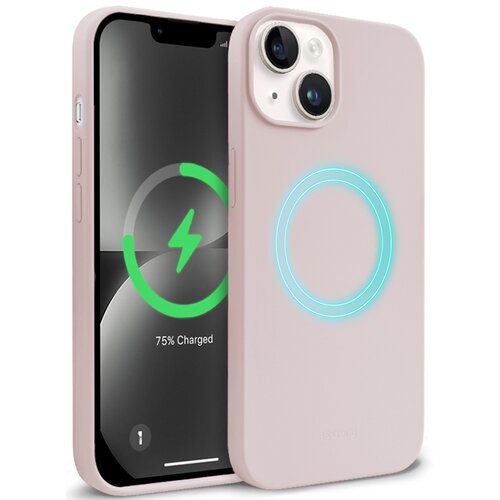 Etui CRONG Color Cover Magnetic MagSafe do iPhone 14 Plus MagSafe Piaskowy róż