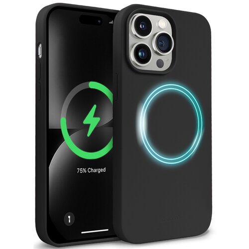 Etui CRONG Color Cover Magnetic MagSafe do Apple iPhone 14 Pro Max Czarny