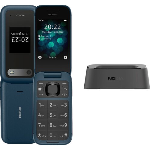 Telefon NOKIA 2660 Flip Niebieski + Stacja ładująca