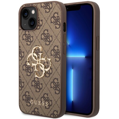 Etui GUESS 4G Big Metal Logo do Apple iPhone 14 Brązowy