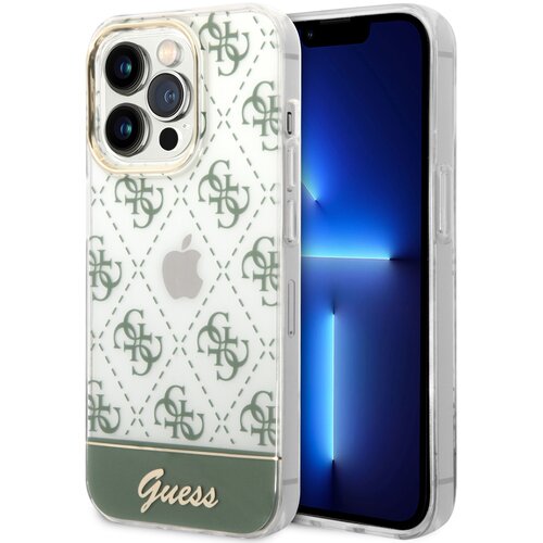 Etui GUESS 4G Pattern Script do Apple iPhone 14 Pro Max Khaki