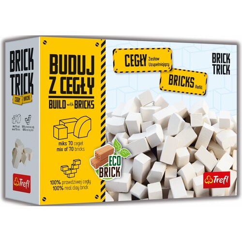 Klocki konstrukcyjne TREFL Brick Trick Cegły zamkowe białe Zestaw uzupełniający 61557