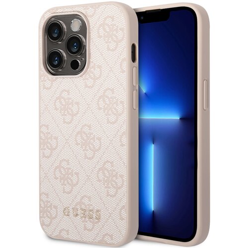 Etui GUESS Metal Gold Logo do Apple iPhone 14 Pro Max Różowy