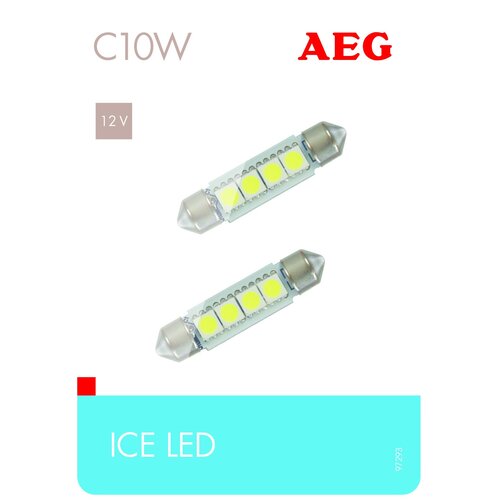 Żarówka samochodowa AEG C10W SV 8.5 (2 szt.)