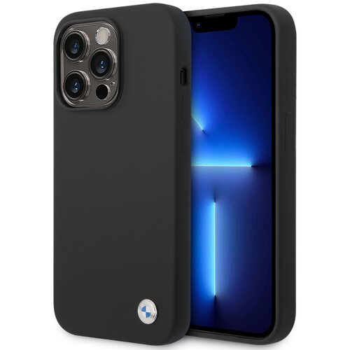 Etui BMW Silicone Metal Logo do Apple iPhone 14 Pro Max Czarny
