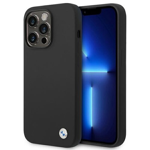 Etui BMW Silicone Metal Logo do Apple iPhone 14 Pro Czarny
