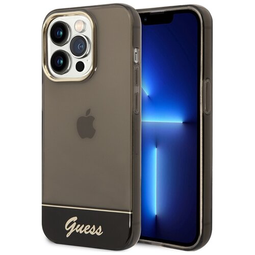 Etui GUESS Translucent do Apple iPhone 14 Pro Przezroczysto-czarny