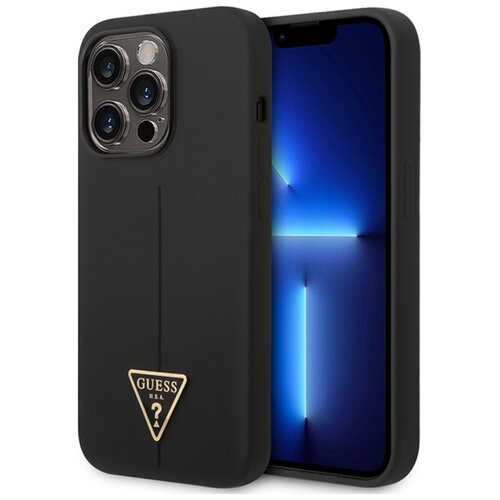 Etui GUESS Silicone Triangle do Apple iPhone 14 Pro Czarny