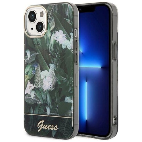 Etui GUESS Jungle Collection do Apple iPhone 14 Plus Zielony