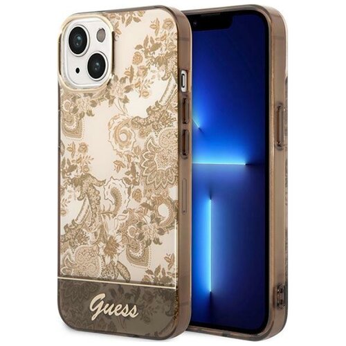 Etui GUESS Porcelain Collection do Apple iPhone 14 Plus Brązowy