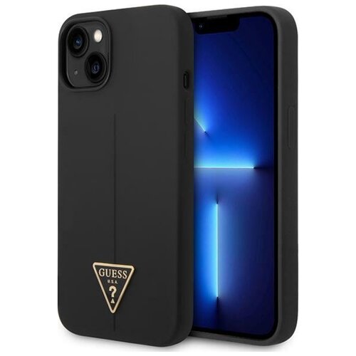 Etui GUESS Silicone Triangle do Apple iPhone 14 Plus Czarny
