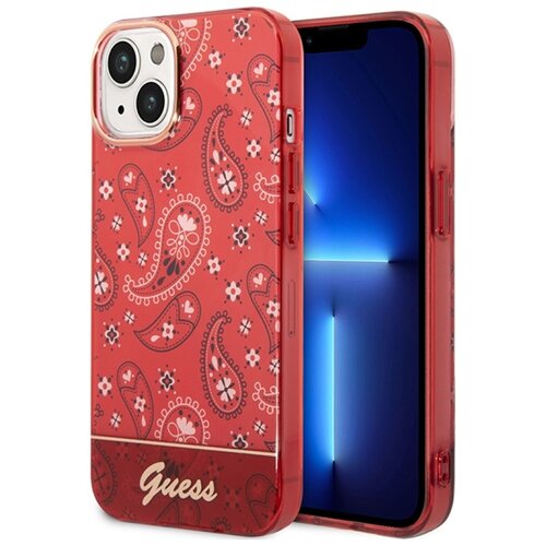 Etui GUESS Bandana Paisley do Apple iPhone 14 Plus Czerwony