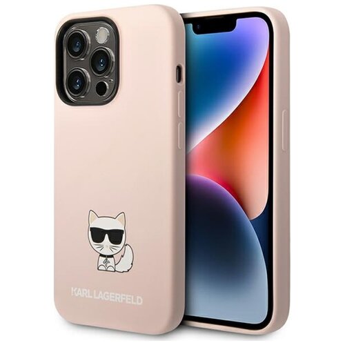 Etui KARL LAGERFELD Silicone Choupette Body do Apple iPhone 14 Pro Max Różowy