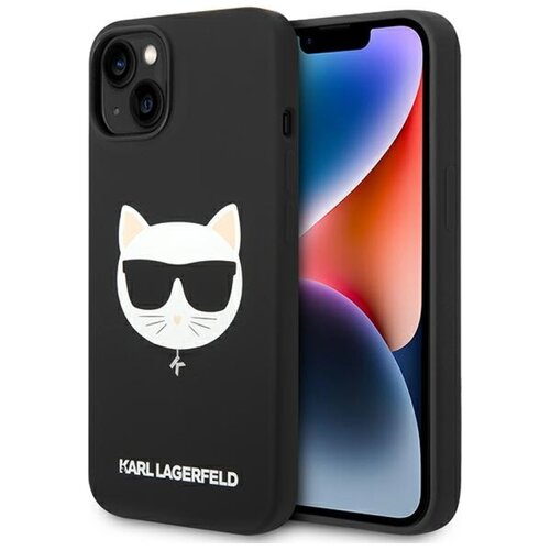 Etui KARL LAGERFELD Silicone Choupette Head MagSafe do Apple iPhone 14 Plus/15 Plus Czarny