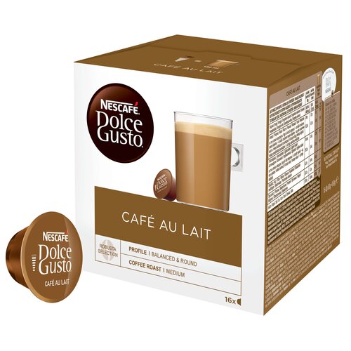 Kapsułki NESCAFE Dolce Gusto Cafe Au Lait + Kapsułki NESCAFE Dolce Gusto Cortado + Kapsułki NESCAFE Dolce Gusto Latte Macchiato Caramel