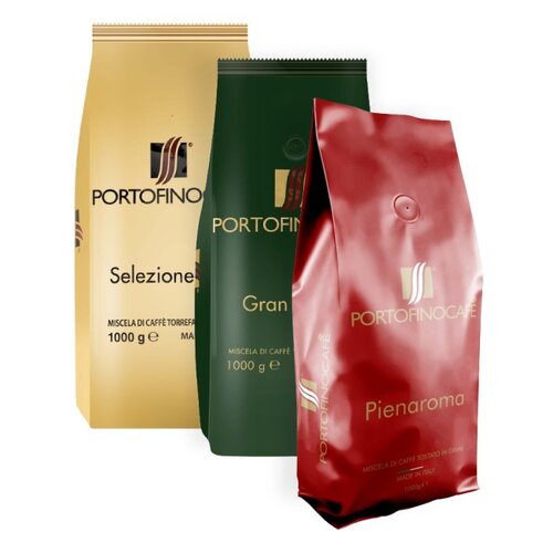 Kawa ziarnista PORTOFINO CAFE Pienaroma, Selezione Oro, Gran Gusto Arabica 3 x 1 kg