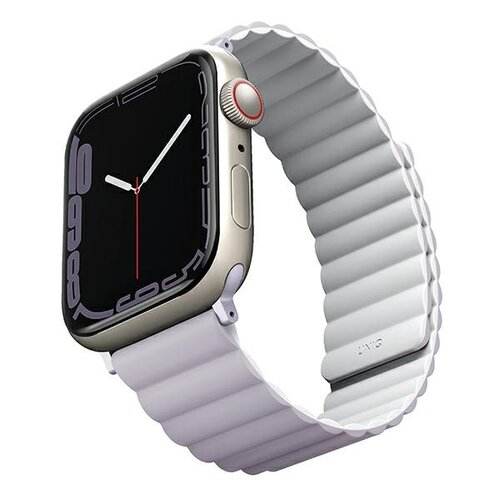 Pasek UNIQ Revix do Apple Watch Series 4/5/6/7/8/SE/SE 2022/Ultra (42/44/45/49 mm) Jasnoliliowy