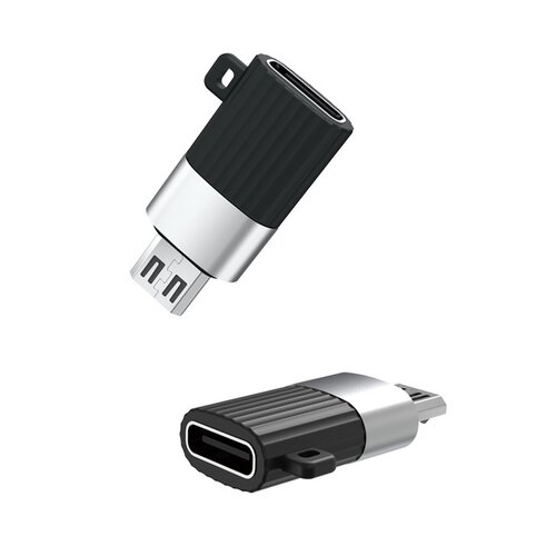 Adapter USB Typ-C - microUSB XO NB149 Czarny