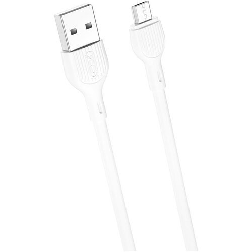 Kabel USB - microUSB XO NB200 2.1A 1 m Biały