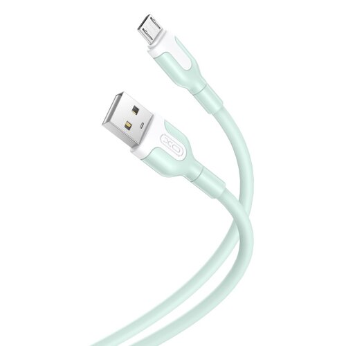 Kabel USB - Micro USB XO NB212 2.1A 1 m Zielony