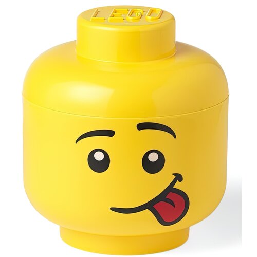 Pojemnik na LEGO duża głowa Chłopiec Głuptasek Żółty 40321726