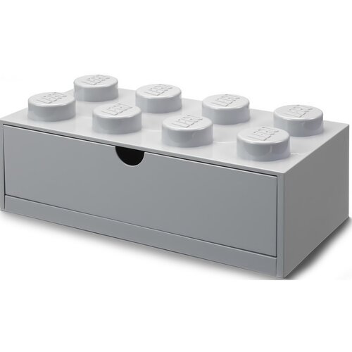 Pojemnik na LEGO z szufladką Brick 8 Szary 40211740